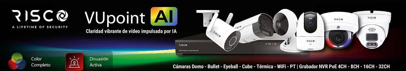 Nuevas cámaras VUpoint AI de Risco disponibles en SECURimport