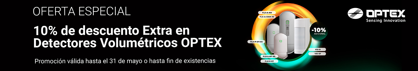 10% de descuento Extra en Detectores Volumétricos OPTEX