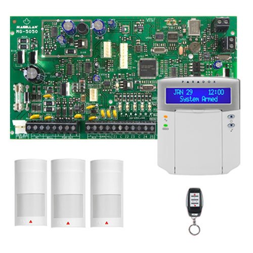 Kit Paradox Magellan MG5050 de 5 a 32 zonas + Teclado K32LCD+ 3 x PMD2P + 1 x REM15