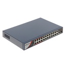 Switch Hikvision 24 puertos PoE 10/100M RJ45, 1 puerto Gigabit RJ45, 1 puerto Gigabit SFP, 230W