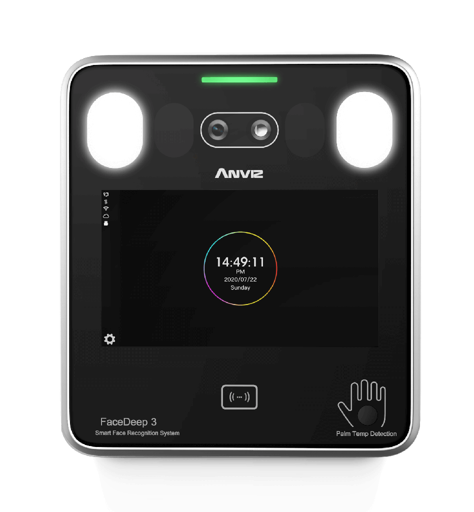 Control de acceso mediante reconocimiento facial Contro temperatura FACEDEEP3 IRT Anviz