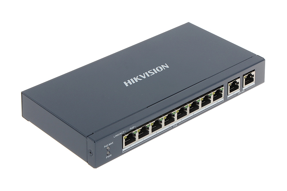 Switch POE Fast Ethernet de 8 puertos Hikvision