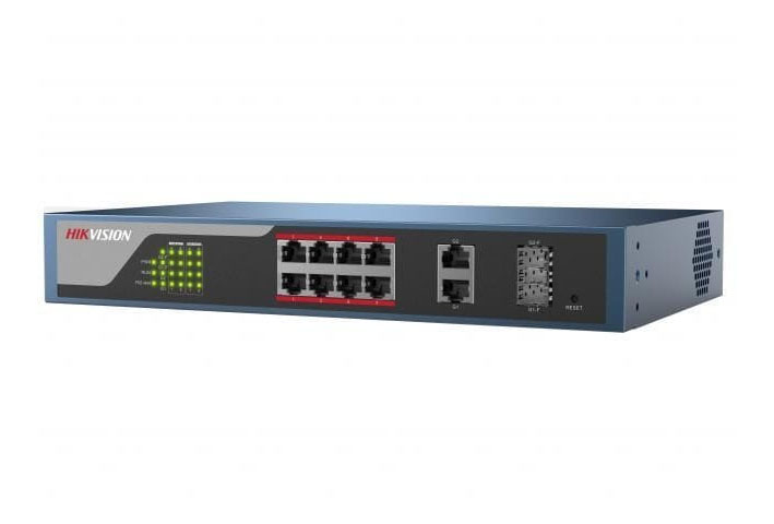 Switch POE Gestionable por Web de 10 puertos. 8 POE + 2 1000 RJ-45/SFP
