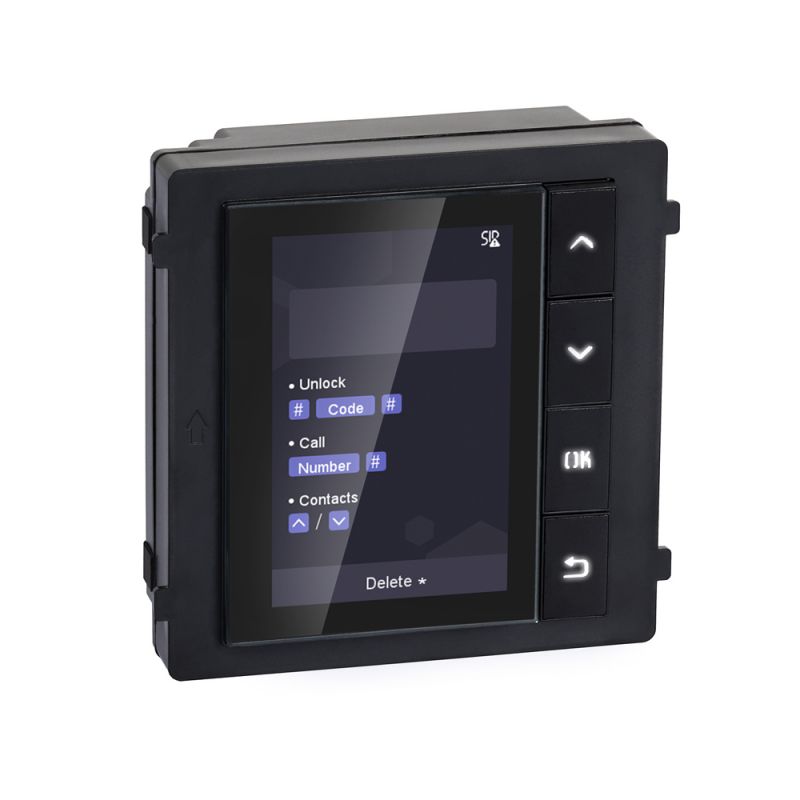 Módulo display para videoporteros IP modulares Hikvision empotrado/superficie