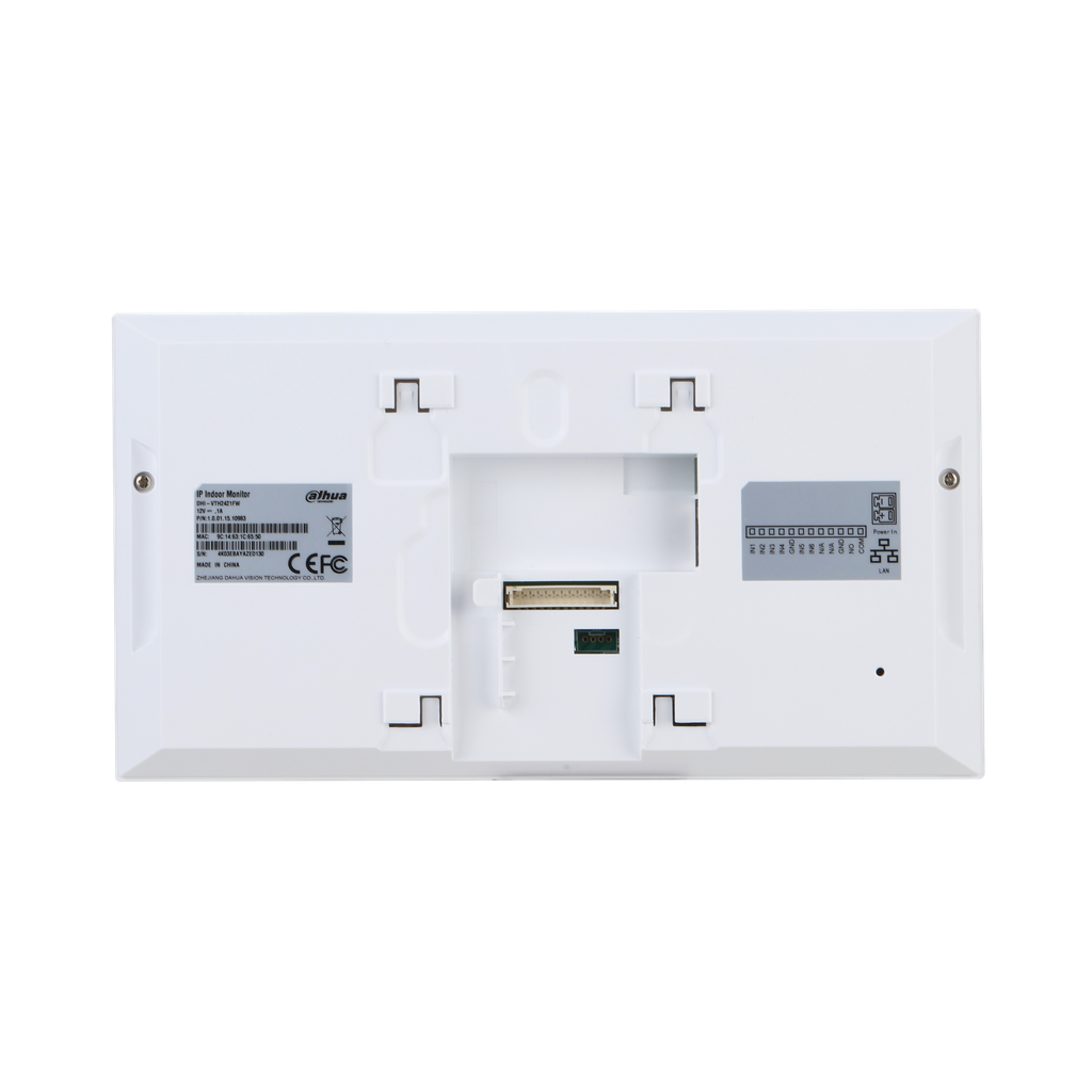 Monitor Interior 7" de Superficie 2ª Generación para Videoportero IP PoE SD 6E 1S Blanco