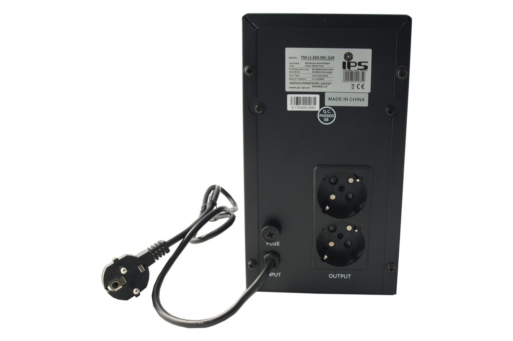 SAI 2000 VA.2 enchufes Regulador voltaje, protección voz / datos , software, USB, rearmado autom.