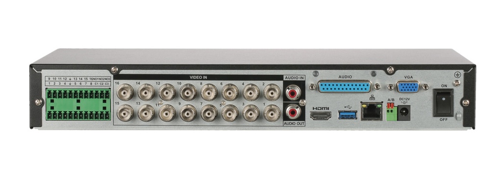 Videograbador DVR 5EN1 H265 16ch 5M-N@8ips +8IP 6MP 1HDMI 1HDD E/S Audio Alarma AI