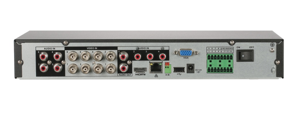 Videograbador DVR 5EN1 H265 8ch 5M-N@8ips +4IP 6MP 1HDMI 1HDD E/S