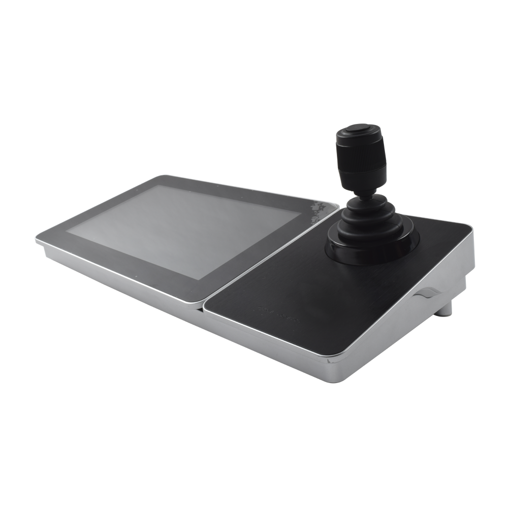 Teclado IP WiFi joystick 3D control de DVR/NVRs y domos HIKVISION pantalla LCD de 10", hasta 16ch visión directo, salida HDMI