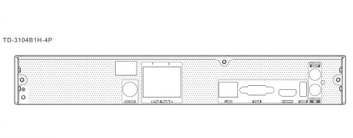 Videograbador NVR TVT 4CH IP 8MP 4K 4xPoE H.265 E/S Audio