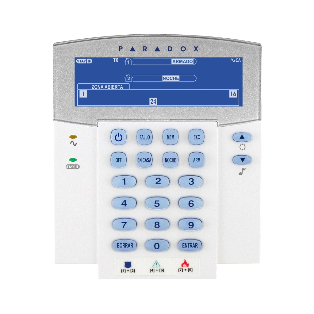 Teclado LCD Paradox con iconos cableado K35