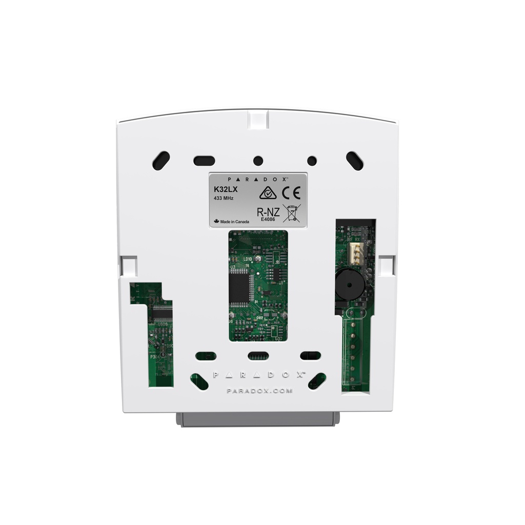 Teclado de LCD Paradox cableado de 32 zonas con receptor vía radio incorporado K32LX