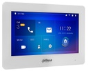 Monitor Interior 7" de Superficie para Videoportero IP de 2-hilos Pantalla Táctil PoE SD 6E 1S Alarma Blanco