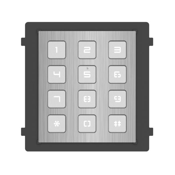 Módulo de apertura con teclado de acero inoxidable para videoportero IP modular empotrado/superficie Hikvision