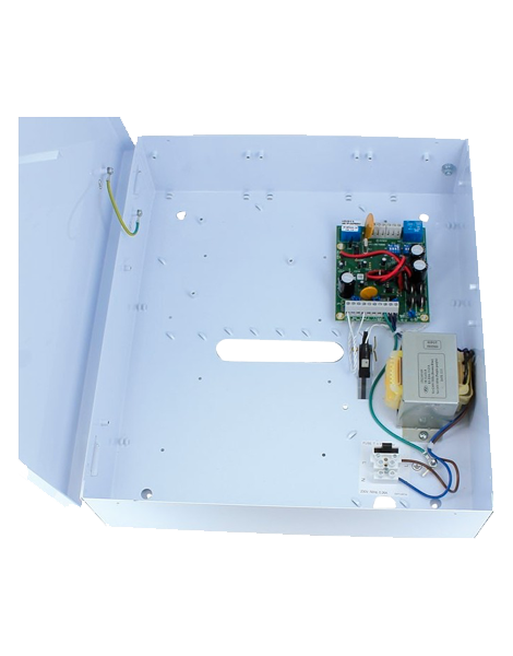 Fuente de Alimentación en BUS de 3A, de Grado 3, con caja, transformador y 2 relés para centrales LightSYS+, LightSYS y ProSYS/ProSYS Plus