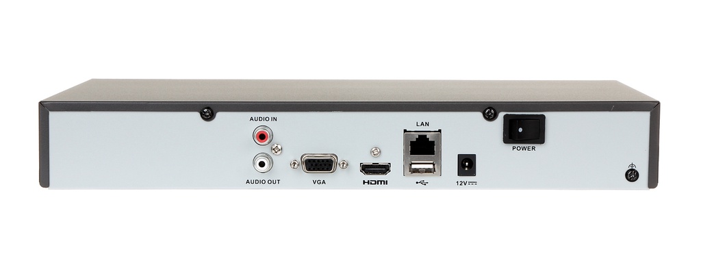 Grabador NVR IP 8CH 8MP 80Mps 1HDD VCA E/S Audio Hikvision