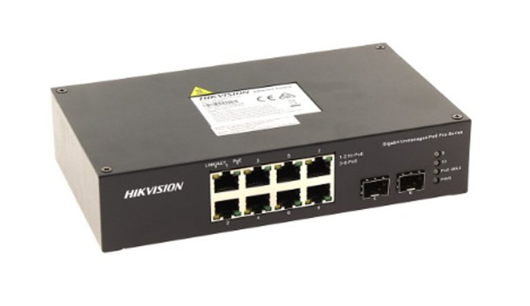 Switch Hi-PoE no administrado de 8 puertos 100M Hikvision