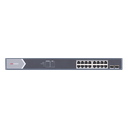 Switch 16 puertos PoE+ 10/100/1000 Mbps 2 Puertos SFP Uplink Hik ProConnect Gestión inteligente Hikvision