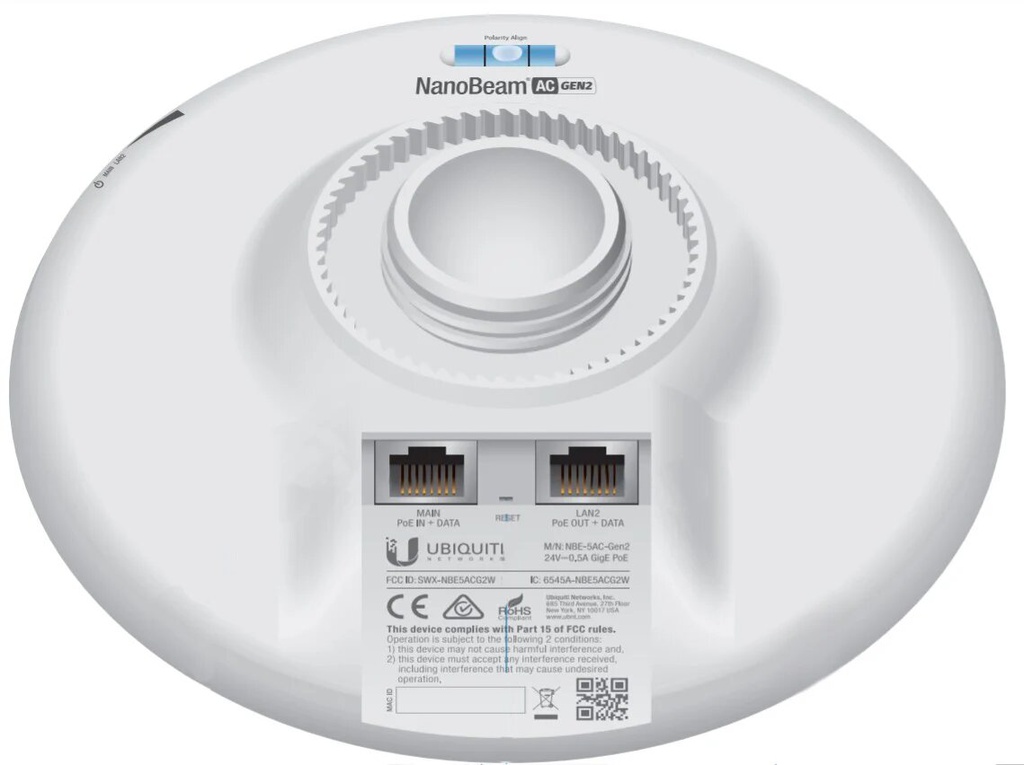 Ubiquiti Networks NBE-5AC-Gen2 5 GHz NanoBeam AC, Gen2