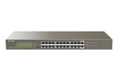 Switch 24 puertos Gigabit no gestionable 24 puertos PoE enracable IP-COM