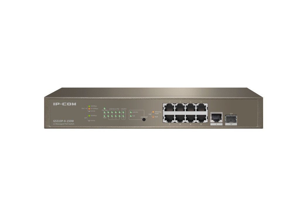 Switch PoE administrado Capa3 9GE+1SFP puertos IP-COM