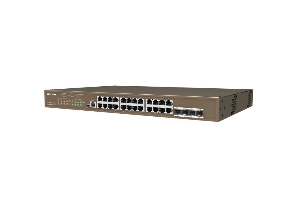 Switch PoE administrado Capa3 24GE+4SFP Puertos IP-COM