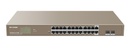 Switch inteligente 24 PoE Gigabit + 2 puertos SFP Gestionable Acceso a nube L2 IP-COM