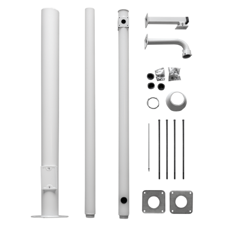 Mástil Desmontable para CCTV de 4.5 metros Color Blanco