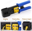Crimpadora de conector Pasante RJ45. Empuñadura ergonómica antideslizante