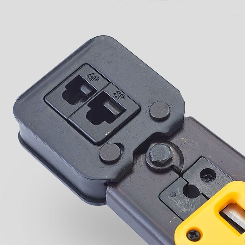 Crimpadora de conector Pasante RJ45. Empuñadura ergonómica antideslizante