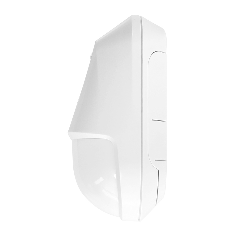 Detector PIR inalámbrico bidireccional Supercompacto Doble elemento Óptica única para interiores