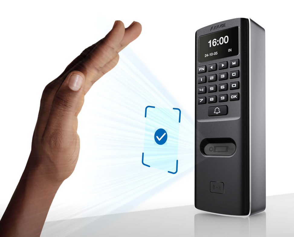 Terminal de Control de Acceso Autónomo por Palma para Exteriores con PoE