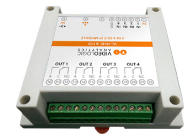 Módulo de relés IP Videologic  4 entradas digitales + 4 salidas Relé. Incluye alimentador 5V