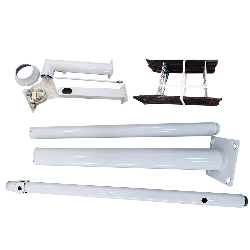 Mástil Desmontable para CCTV de 4.5 metros Color Blanco