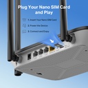Router 4G LTE inalámbrico N de 300 Mbps Mercusys