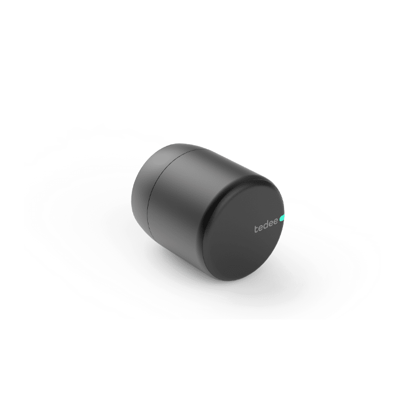 Cerradura inteligente Tedee PRO Black + Cilindro Bombillo Gerda Doble Embrague + Brigde Wi-Fi