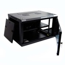 Rack Wall Mount Lockbox 6U 19" 60 x 60 with accessories. Mounted.