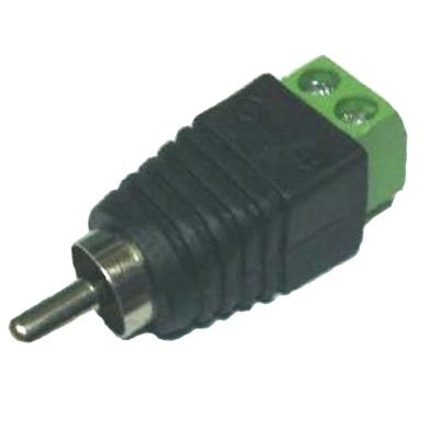 DC Power RCA Male Connector with output +/- of 2 terminals