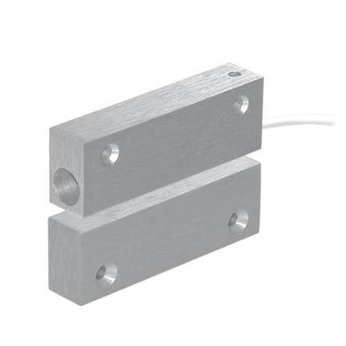 Contacto magnético cableado de aluminio para atornillar con 2 ranuras de tornillo. Certificado