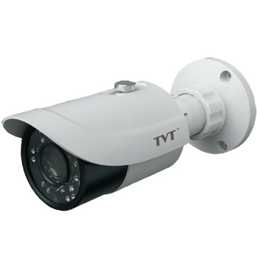 Caméra IP Bullet TVT 2 Mpx. Objectif varifocal(2,8 à 12mm) 1080p IR 30m. PoE