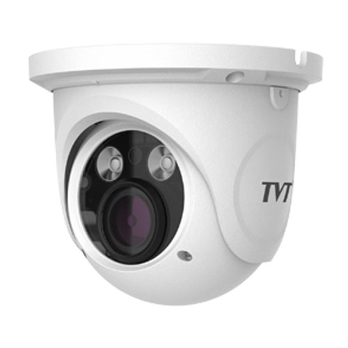 TVT Network Dome Camera 4Mpx. Motorized Varifocal lens 3.3 to 12 mm. IR Range 30m. PoE/Audio