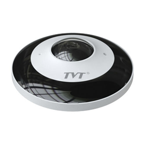 Caméra Fisheye IP TVT 6Mpx IR15m E/ S Alarme - Audio. Mic POE.