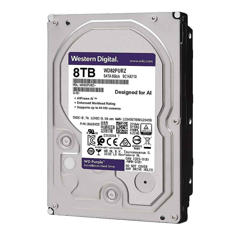 8 TB Hard Disk (8192Gb). Western Digital Purple