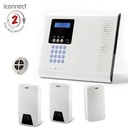 Kit Alarme Iconnect Secusafe avec Videovérification. Centrale + 2 PIRCAM + 1 PIR + 1 télécommande