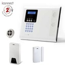 Iconnect / Secusafe Alarm Promo Kit with Video verification. Panel + 1 PIRCAM + 1 Contact + Keyfob