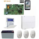 Kit Alarm AMC X412. 4 Zones Expandable to 12 + 3 PIR + Keyboard + Battery