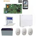 Kit d'Alarme AMC X412. 4 Zones Extensible à 12 + 3 PIR + Clavier + Batterie 4.5A