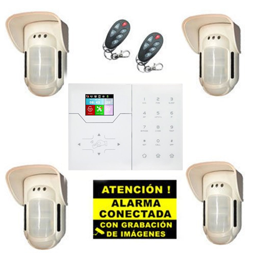 Bysecur IP / GSM Alarm Kit. Panel + 4 Outdoor PIRs + 2 Keyfobs