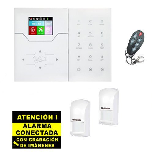 Kit de Alarma Táctil Bysecur WIFI. Central + 2 PIR + Mando