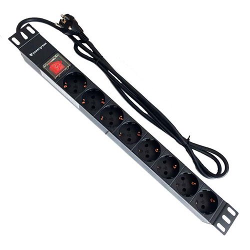 8 Plug Extension with switch power and 2m cord